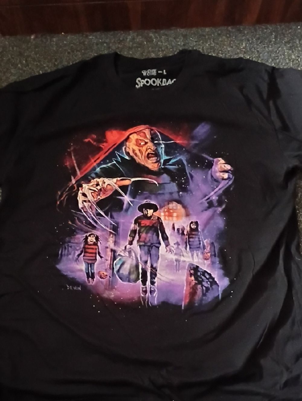 Cavity Colors Size Large Nightmare On Elm Street T Shirt-055d1